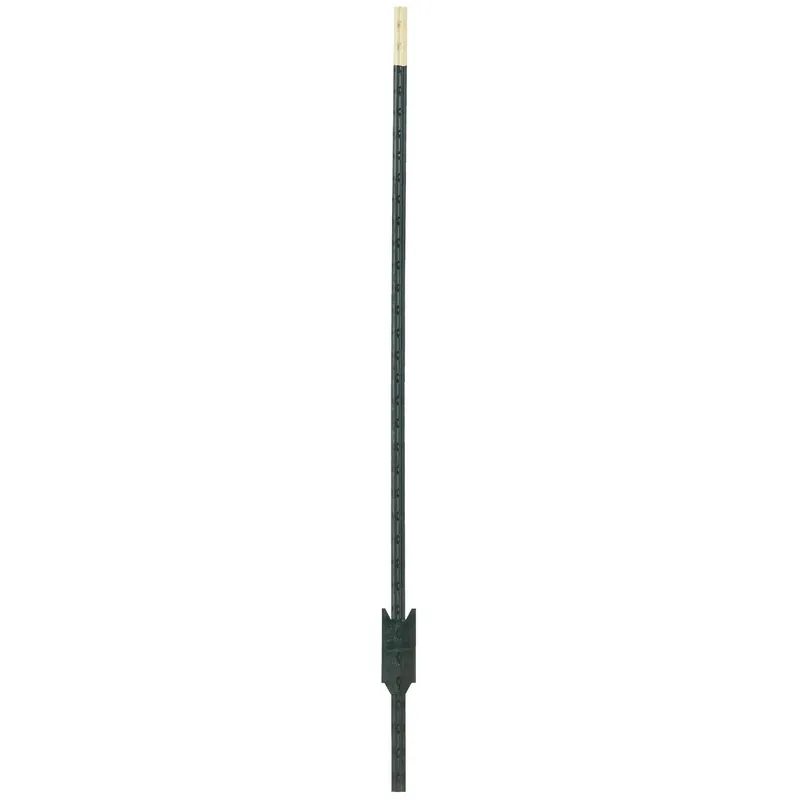 Studded Fence T-Post, Green, 6 Ft.