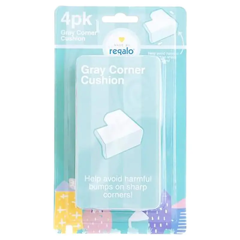 Regalo Gray Soft Rubber Corner Cushions 4 Pk
