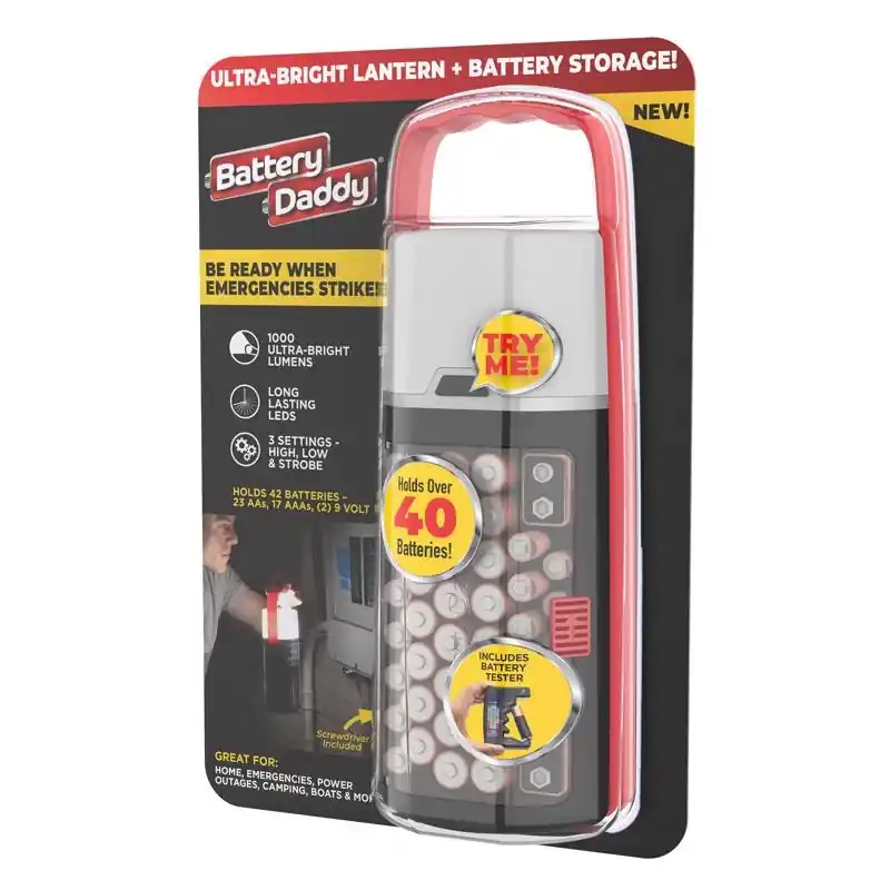Battery Daddy 1000 Lumens White Led Lantern, Plastic, Model Badal-mc12/4