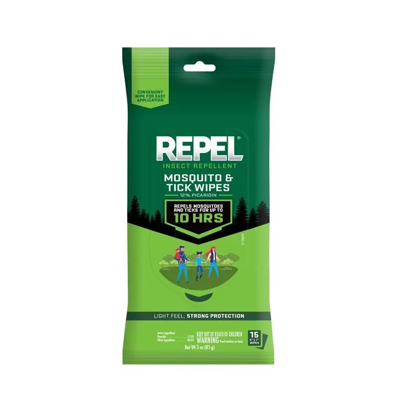 Repel Insect Repellent Towelettes For Mosquitoes/Ticks 15 Ct