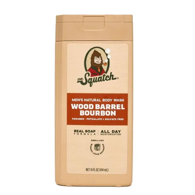 Dr. Squatch Wood Barrel Bourbon Scent Body Wash 14 Fl. Oz. 1 Pk