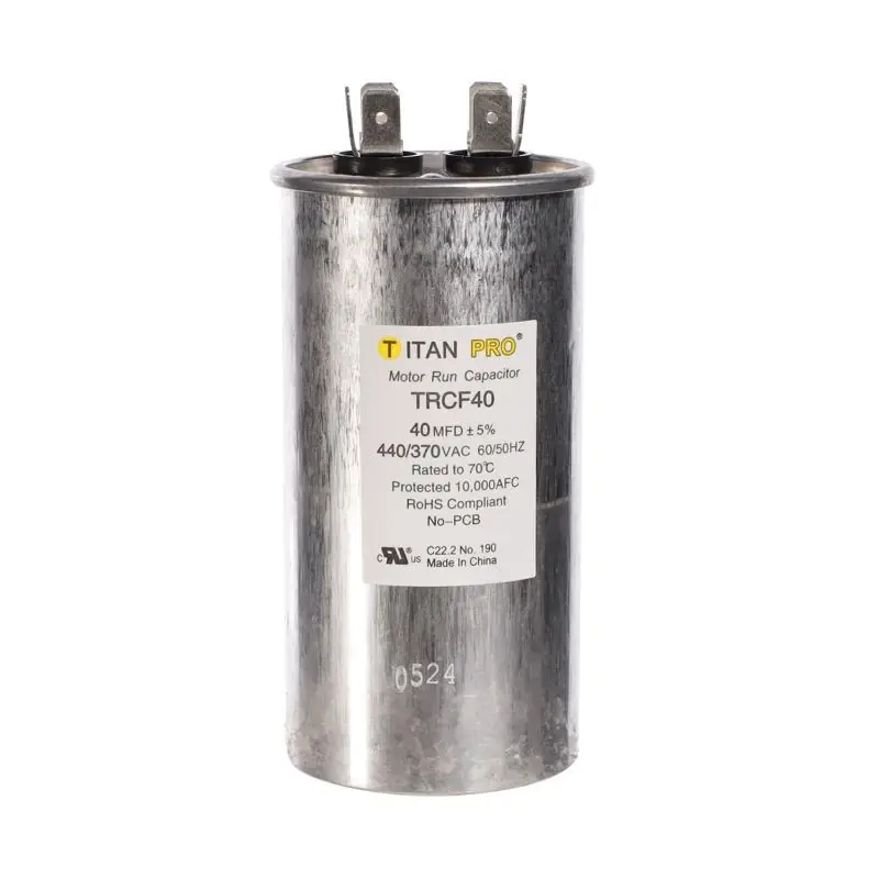 Titan Pro 40 Mfd 440 V Aluminum Round Run Capacitor