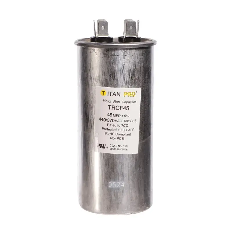 Titan Pro 45 Mfd 440 V Aluminum Round Run Capacitor