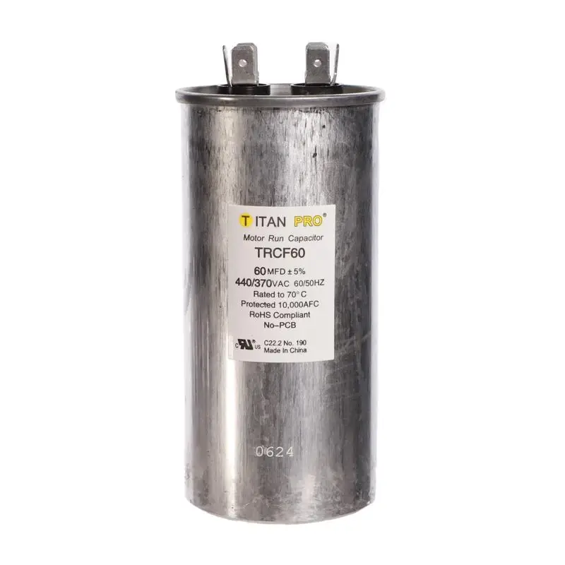 Titan Pro 60 Mfd 440 V Aluminum Round Run Capacitor