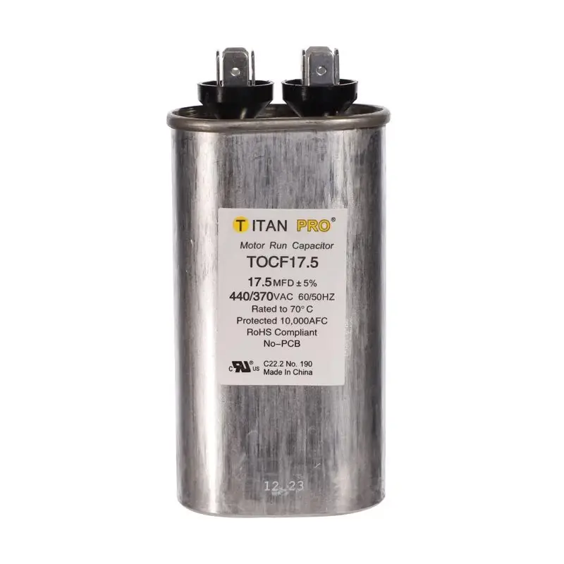 Titan Pro 17.5 Mfd 440 V Aluminum Oval Run Capacitor