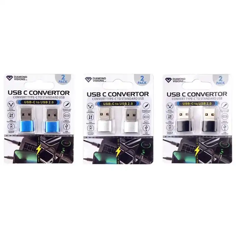 Diamond Visions Slim 2 In 1 Adapter For All Smartphones, Assorted Colors