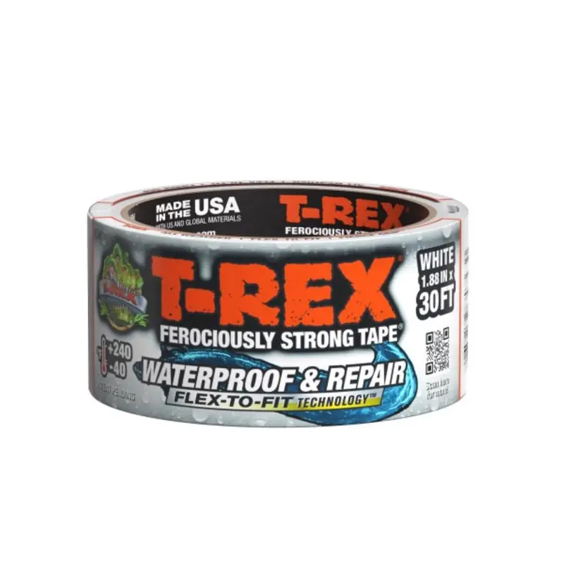 T-rex 1.88 Inch Wide X 10 Yard Long White Waterproof Repair Tape