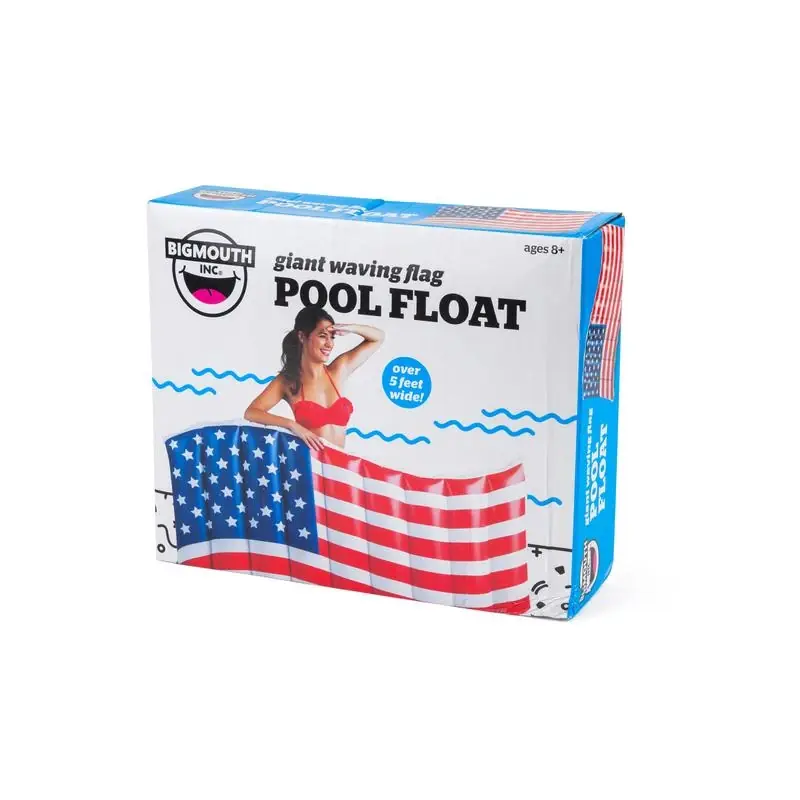 Bigmouth Giant Inflatable American Flag Pool Float 5 Ft Vinyl Toy Bmpf-af