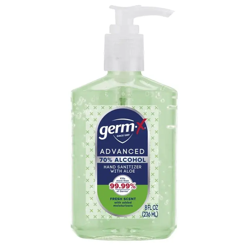 Germ-x Aloe Vera Scent Liquid Advanced Hand Sanitizer 8 Fl. Oz. Pump Bottle