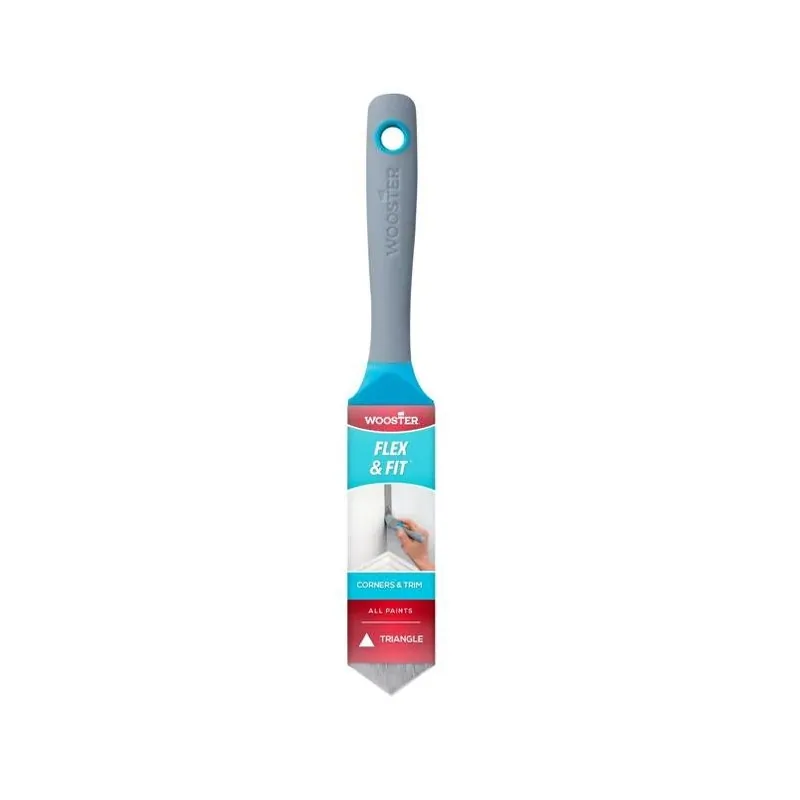 Wooster Flex & Fit 8710 Tri‑Shape Chalk Paint Brush – 1.25" Width, 2.5" Polyester Bristles, Soft‑Grip Rubber Handle