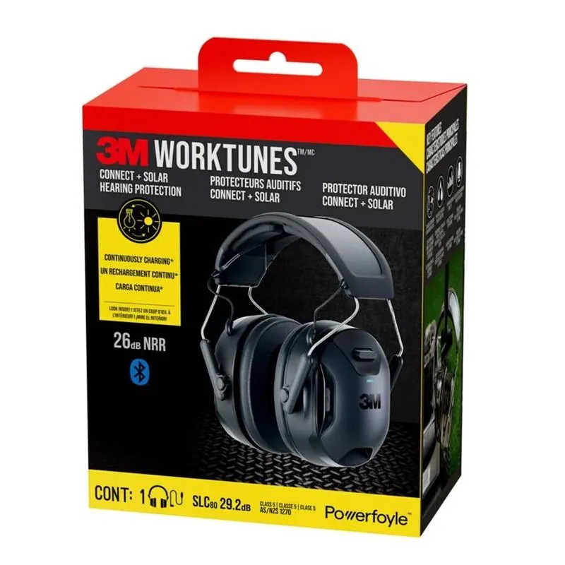 3M WorkTunes Bluetooth-Enabled 26 dB Plastic Hearing Protector – Black