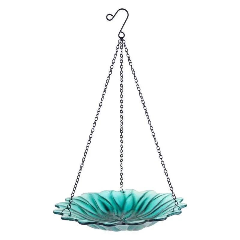 Nature‘s Way Ecocycle Blue Hanging Glass Bird Feeder – 0.63 Qt