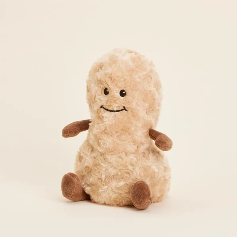 Warmies Brown Peanut Plush Toy – Soft Cuddly Companion