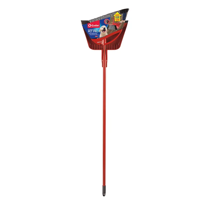 O-Cedar Power Corner 13.75 In. W Stiff Recycled PET Broom With Dustpan