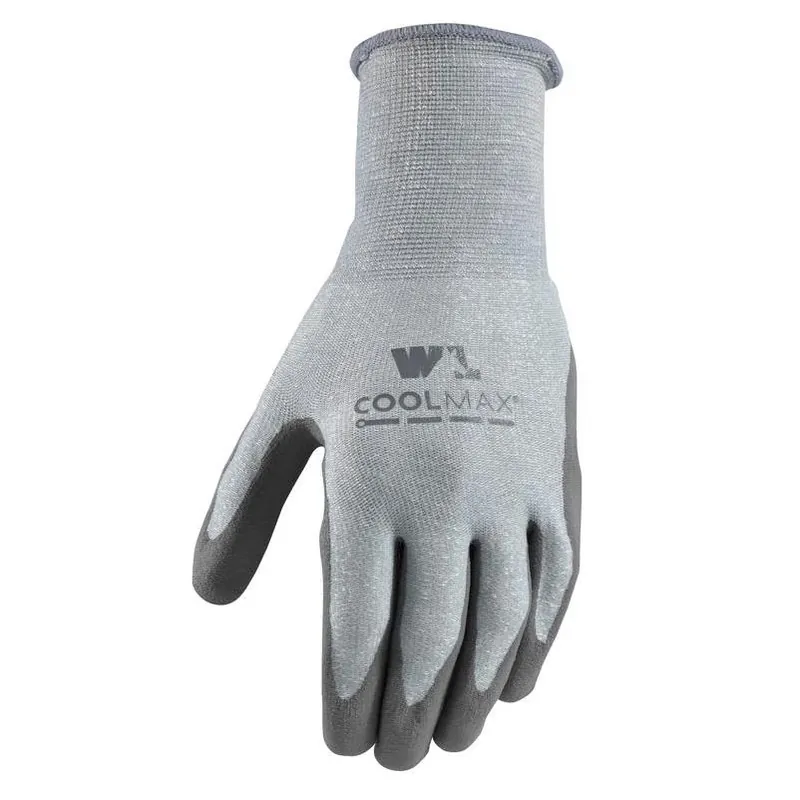 Wells Lamont Coolmax Men‘s Large Gray Outdoor Knit Work Gloves – Water‑Resistant & Breathable