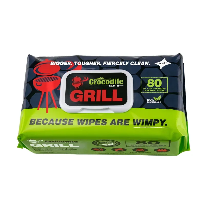 Crocodile Cloth Grill Wipes 80 Wipes 3.5 In. H X 15 In. L X 10 In. W 1 Pk