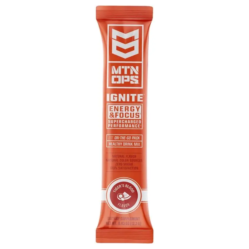 Mtn Ops Ignite Tigers Blood Energy Drink Mix Powder Pouch 0.42 Lbs