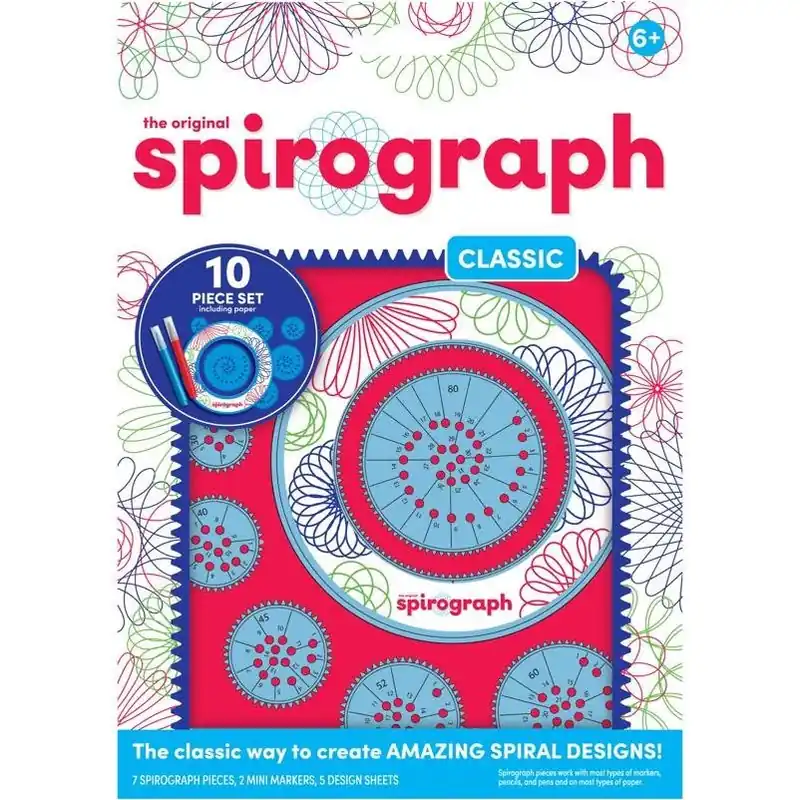 PlayMonster Spirograph Creative Art Set – 4‑Piece Assorted Design Kit