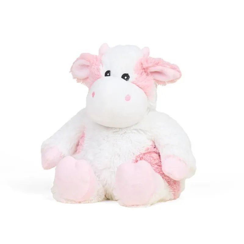 Warmies Pink Strawberry Cow Plush Cuddle Toy – Soft Therapeutic Stuffed Animal