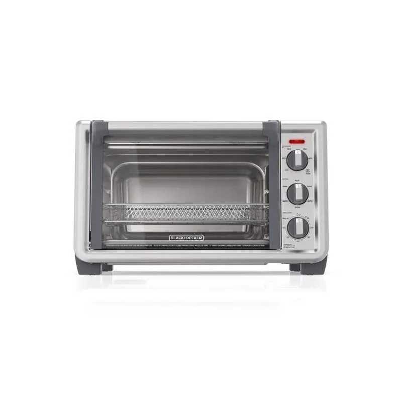 Black+Decker 6‑Slot Stainless Steel Toaster Oven With Air Fry – 1750W, Cool‑Touch, 13‑in Tall