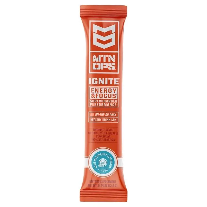 MTN OPS Ignite Blue Raspberry Lemonade Energy Drink Powder – Fast‑Acting Boost