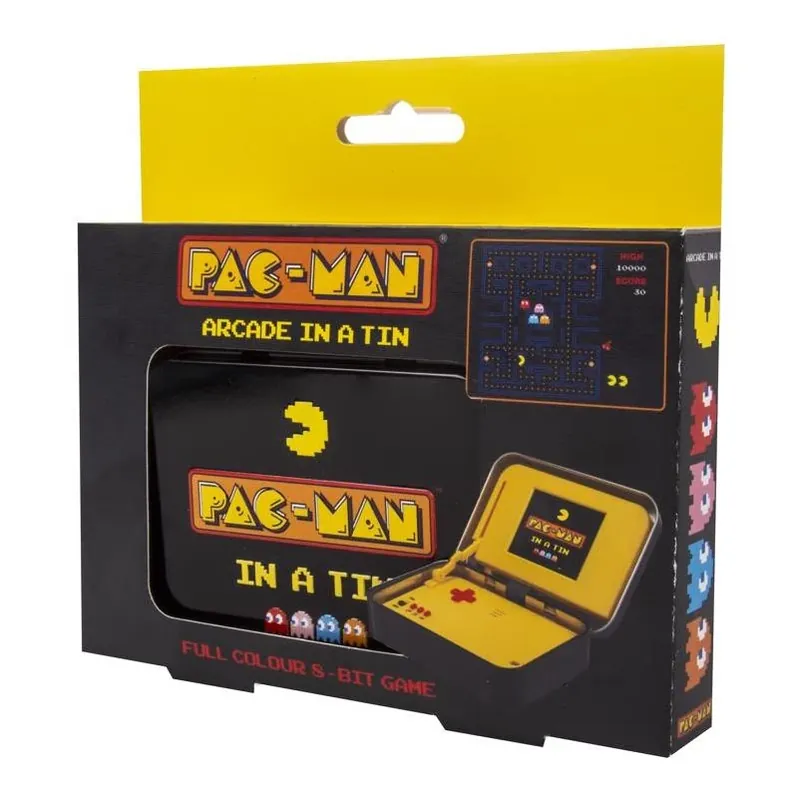 Fizz Yellow Pac‑Man Tin Arcade – Portable Battery‑Powered Game