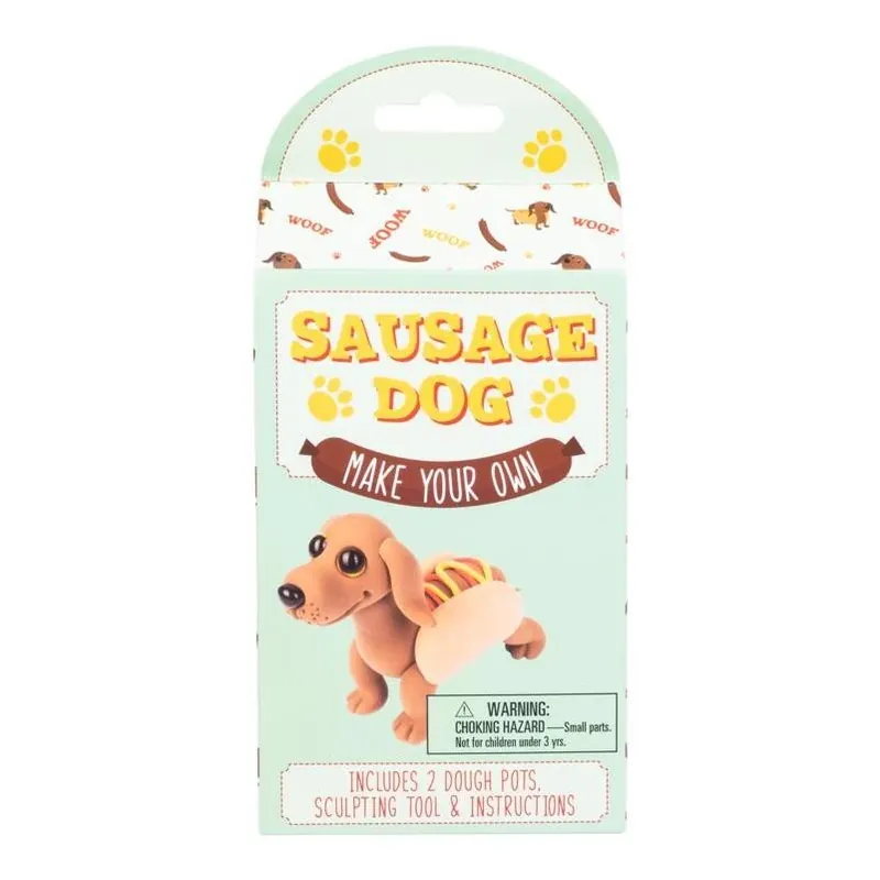 Fizz Make Your Own Sausage Dog Dough Craft Set – Brown