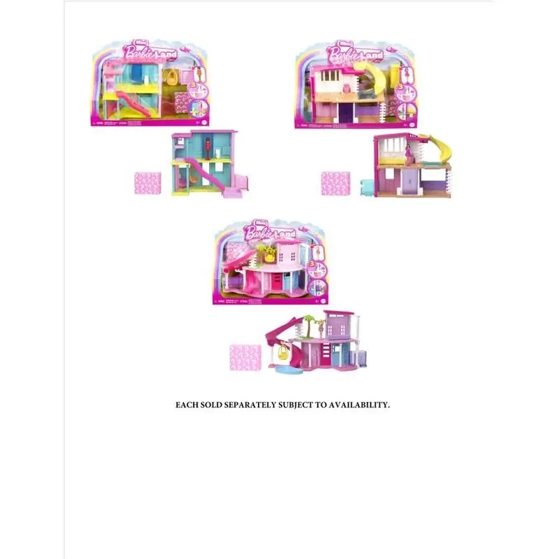 Mini Barbie Land House – Assorted Color Playset For Kids 4+
