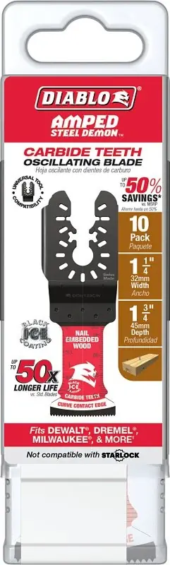 Universal Oscillating Blade 1-1/4 Inch For Wood Cutting - Model Dou125cw10