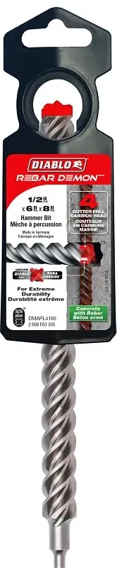 1/2" X 6" X 8" High-speed Steel Drill Bit Set - 4 Count