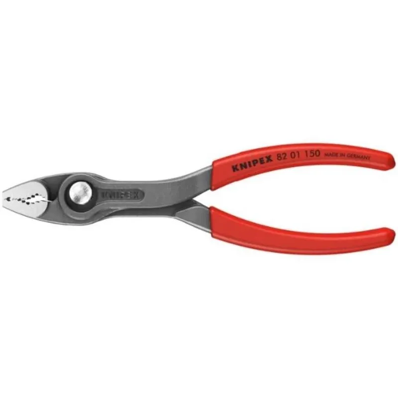 Knipex 6‑Inch TwinGrip Slip Joint Pliers – Chrome Vanadium Steel, Red