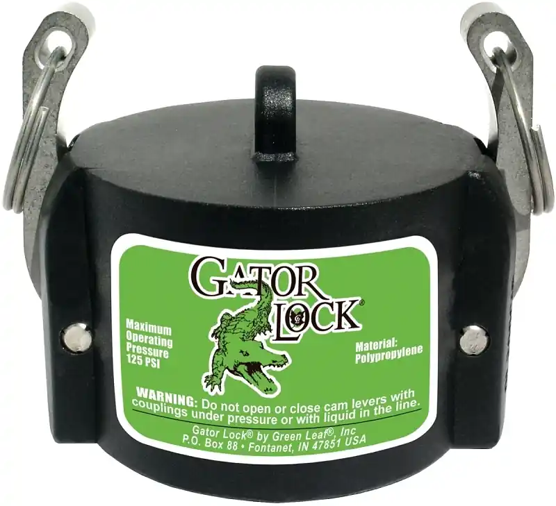 Cam Lock Cap, 2 Inch Male Adapter, 125 Psi Pressure Class, Polypropylene