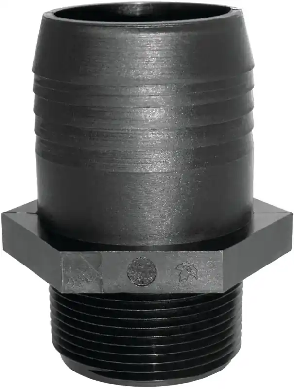 A1212p Polypropylene Adapter, 1/2 In Mpt X Hose Barb Connection