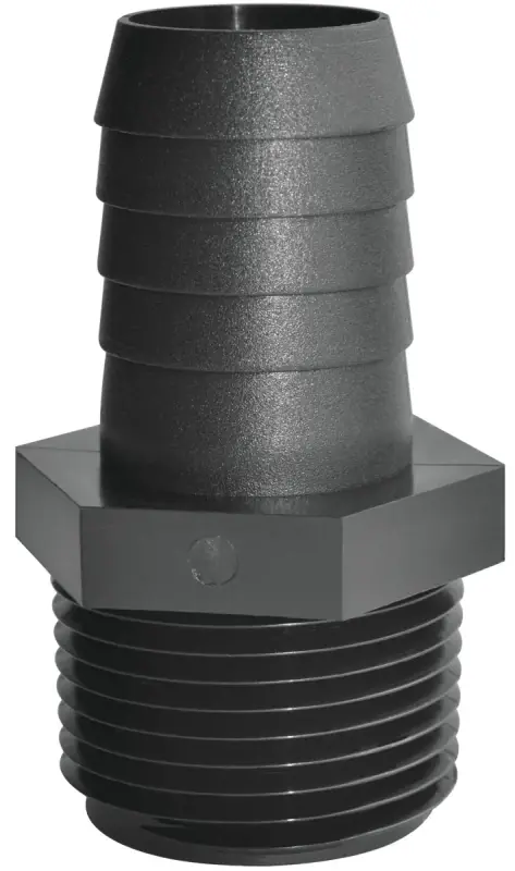 A3434p Polypropylene Adapter, 3/4 In Mpt X Hose Barb
