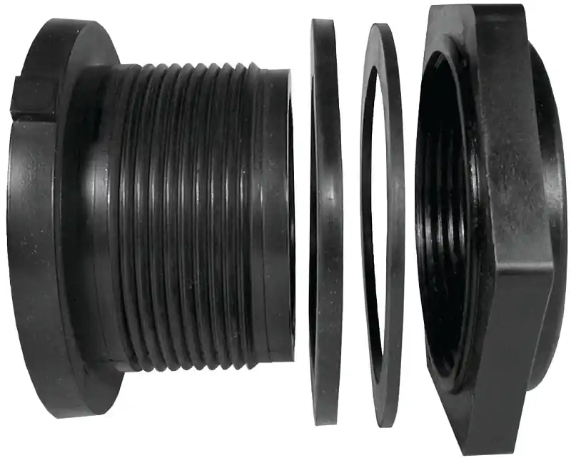 Tf100p-e Polypropylene Tank Fitting, 1 Inch, Fpt, Left Hand Thread