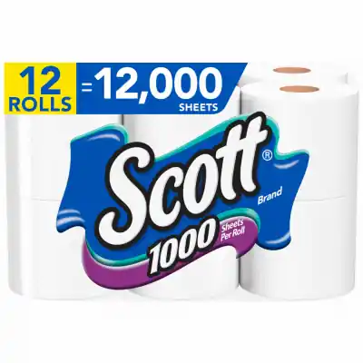 Scott Toilet Paper 12 Rolls 12000 Sheet