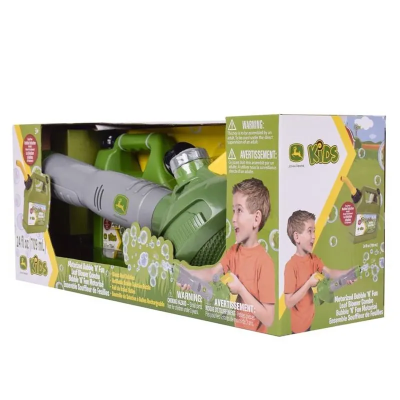 John Deere Multicolored Bubble Leaf Blower With Gas Can