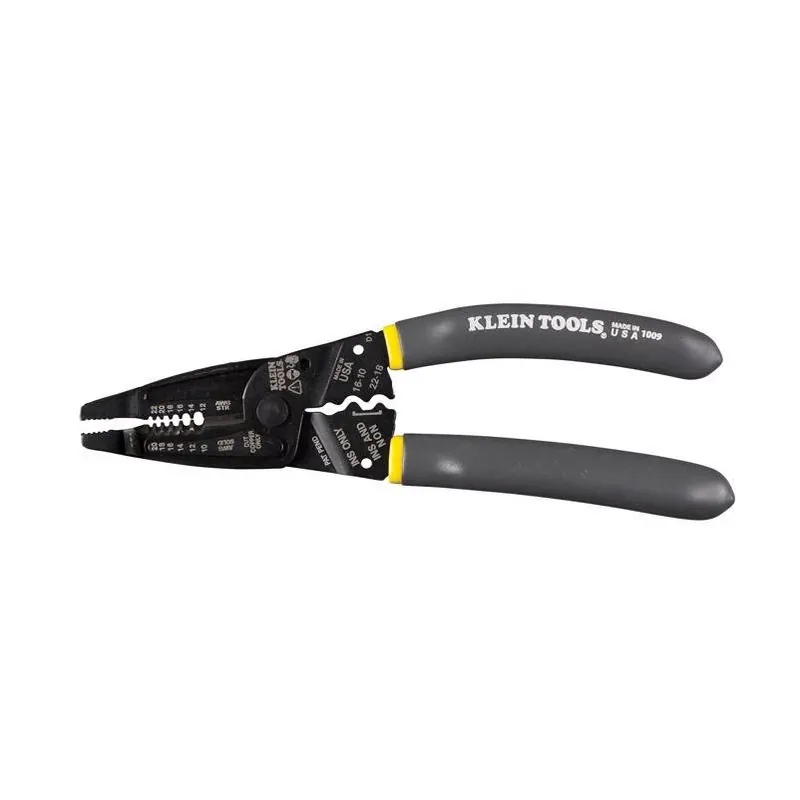 Klein‑Kurve 1009 Precision Wire Stripper & Crimper – 10‑20 AWG Cutting, 12‑22 AWG Stripping, 7.75‑in Tool