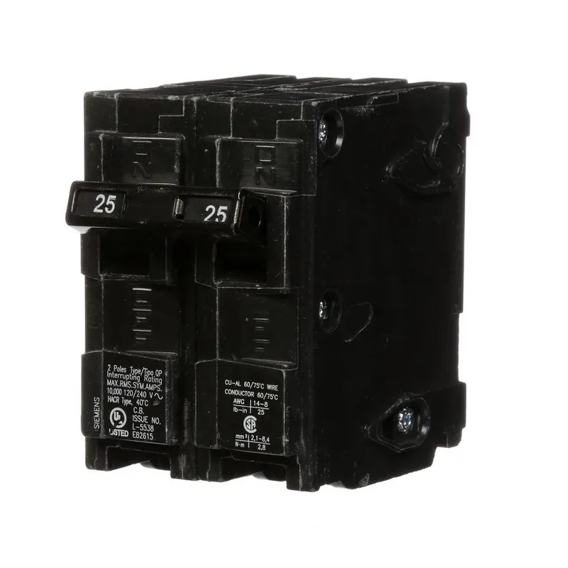 Siemens 25 Amps Standard 2-Pole Circuit Breaker
