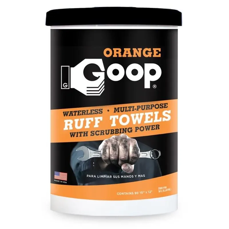 Goop Heavy-Duty Non-Woven Cleaning Towels – 10×12 In., 16 oz Box, 72‑Count