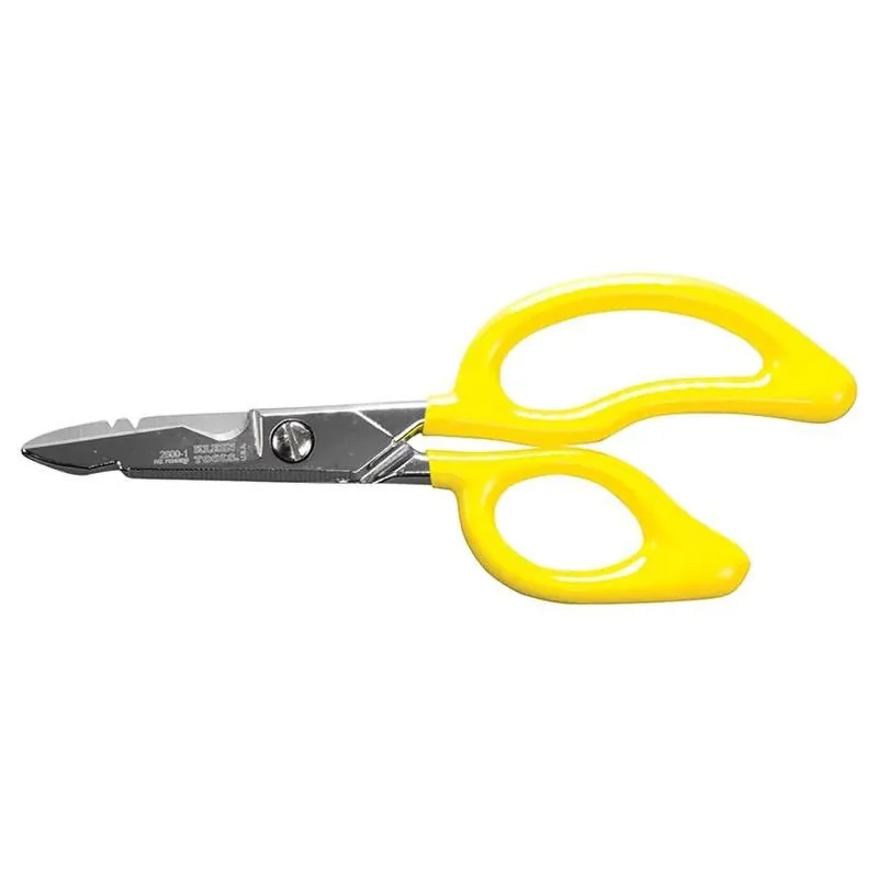 Klein Tools 6.75" Insulated Electrician Scissors – 14‑Gauge Cutting Tool