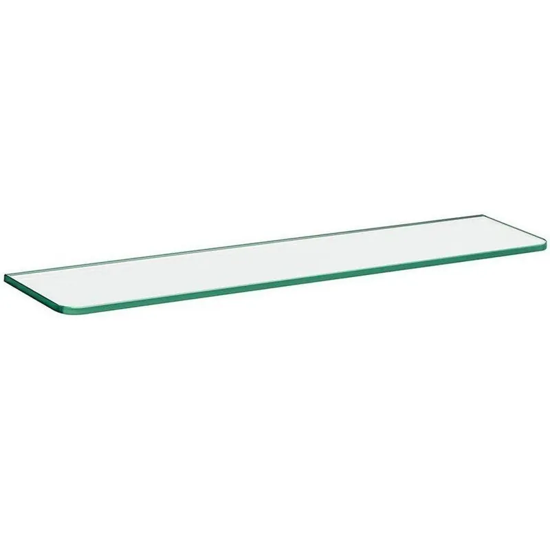 24 In. X 5 In. X 5/16 In. Clear Glass Standard Line Shelf With Brackets