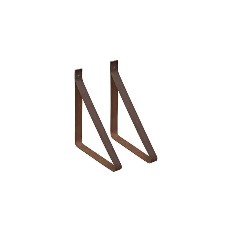 Dolle Loop Brown Leather Shelf Bracket – 12 lb Capacity, 9.4×1.2×9.8 in