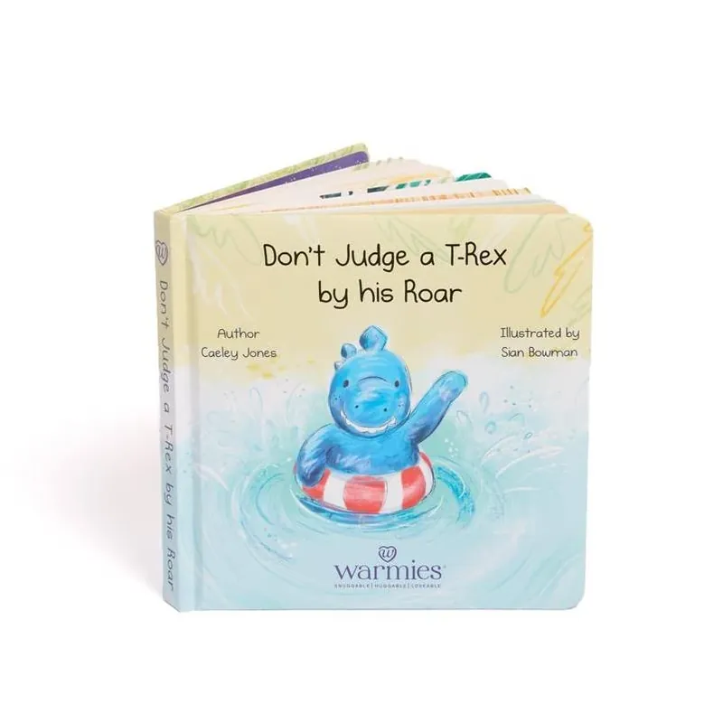 Warmies ‘Don’t Judge A T‑Rex By His Roar’ Board Book – Fun Story For Toddlers