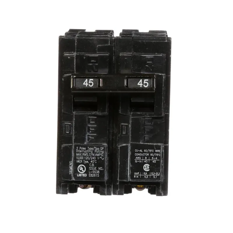 45 Amp Double-pole Type Qp Circuit Breaker - Siemens Q245