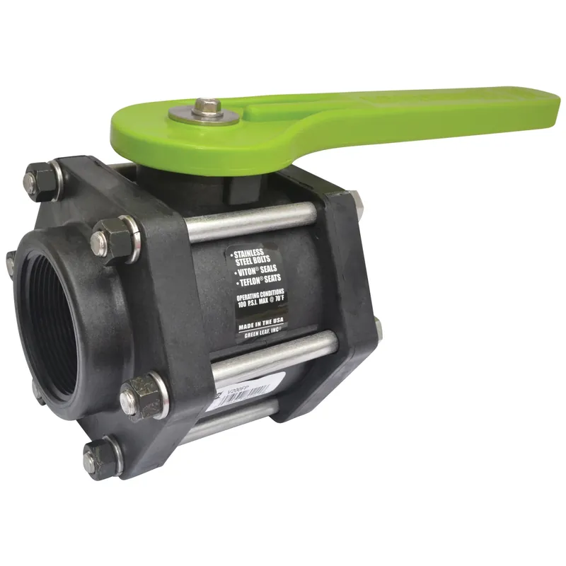 V200fp 2 In. Polypropylene Full Port Ball Valve, Female Npt, 100 Psi