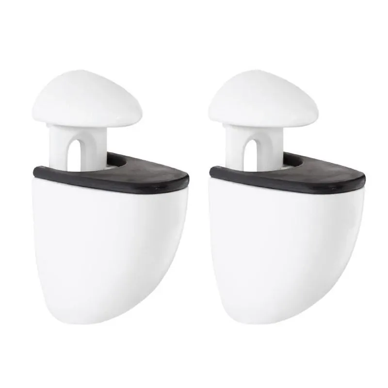 Dolle White Metal Shelf Clips – 3" × 1" × 1.6" Powder‑Coated Brackets (2‑Pack)