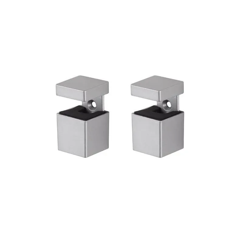 Dolle Bloc Silver Metal Shelf Brackets – 2.5" X 1.3" (Pack Of 2) Heavy‑Duty Shelf Clips