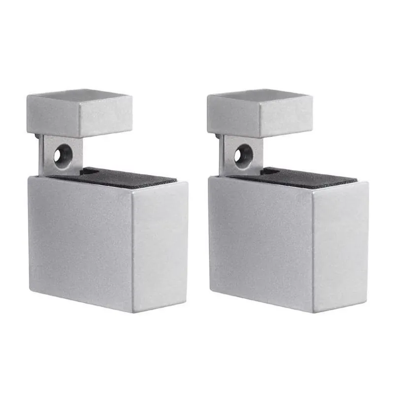 Dolle Cuadro Silver Metal Shelf Brackets – 2.7" H X 0.9" W X 1.9" D, 16‑lb Capacity, Pack Of 2