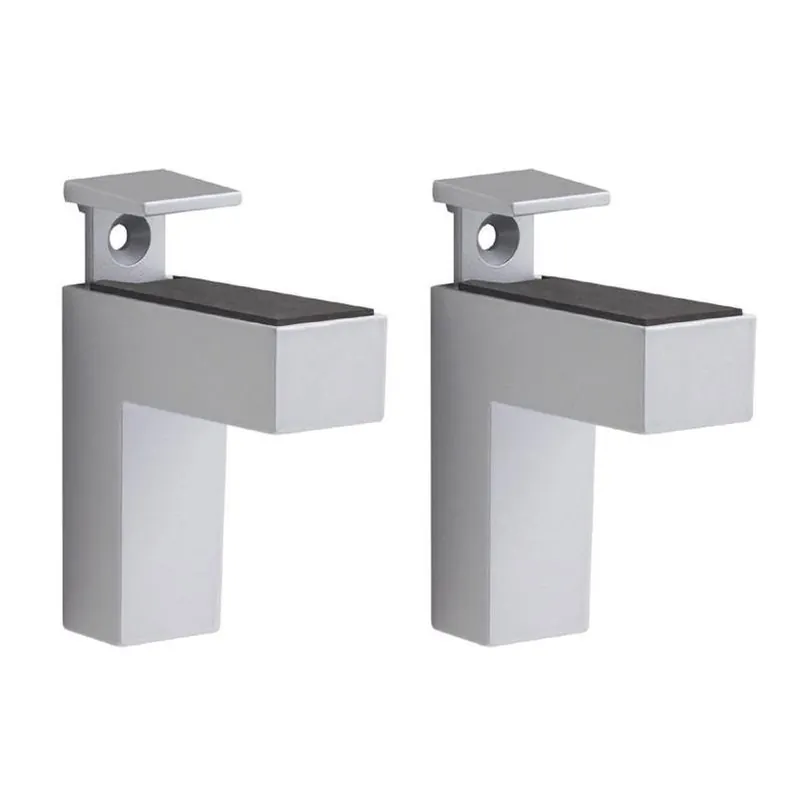 Dolle Eliot Silver Metal Shelf Clip – 4.4" X 0.9" X 2.6" Heavy‑Duty Bracket (Pack Of 2)